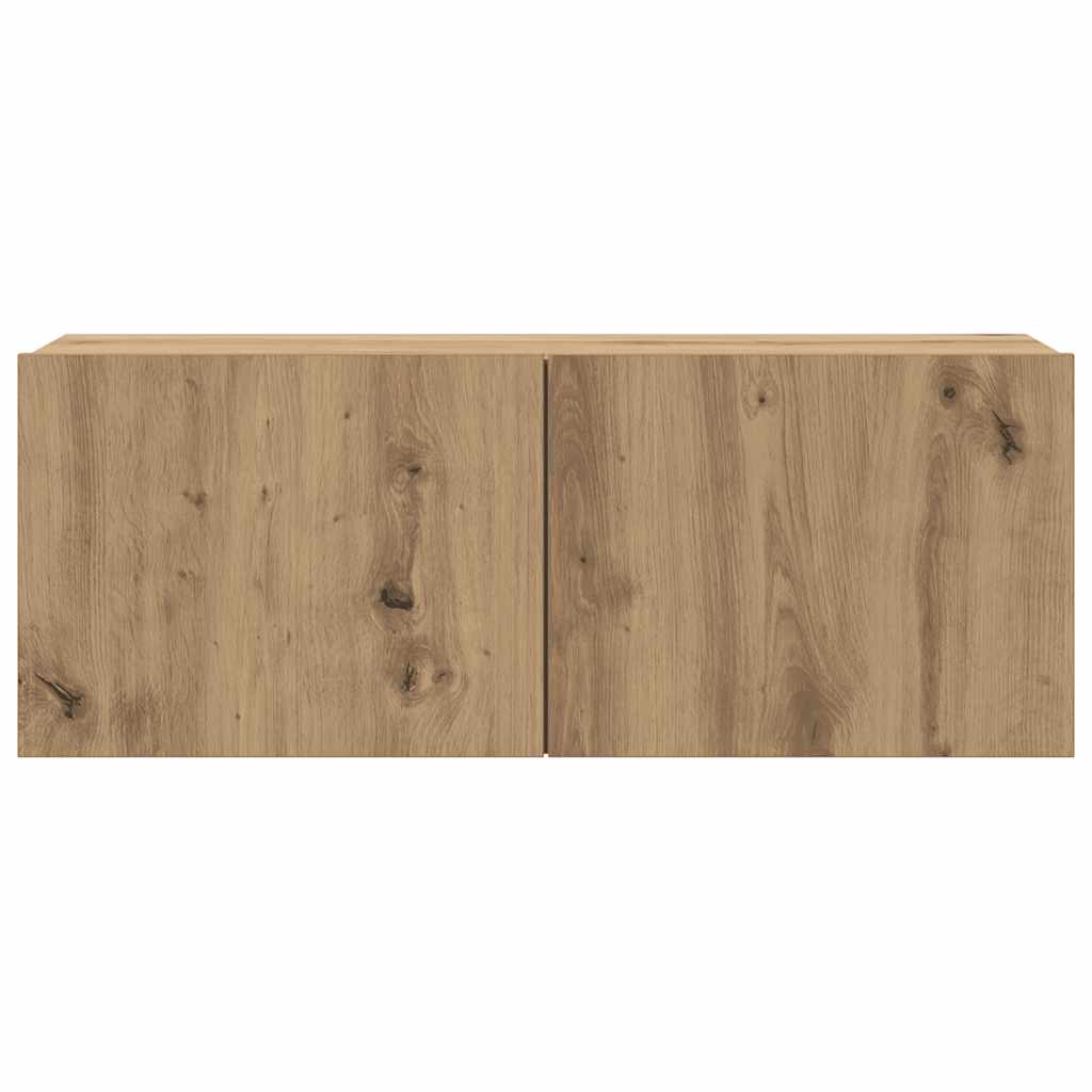 6 Piece Wall-mounted TV Cabinet Set Artisan Oak Engineered Wood
