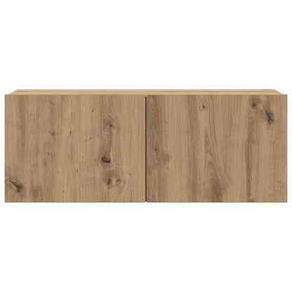 6 Piece Wall-mounted TV Cabinet Set Artisan Oak Engineered Wood