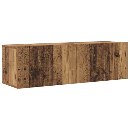 6 Piece Wall-mounted TV Cabinet Set Old Wood Engineered Wood