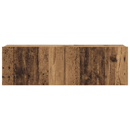 6 Piece Wall-mounted TV Cabinet Set Old Wood Engineered Wood