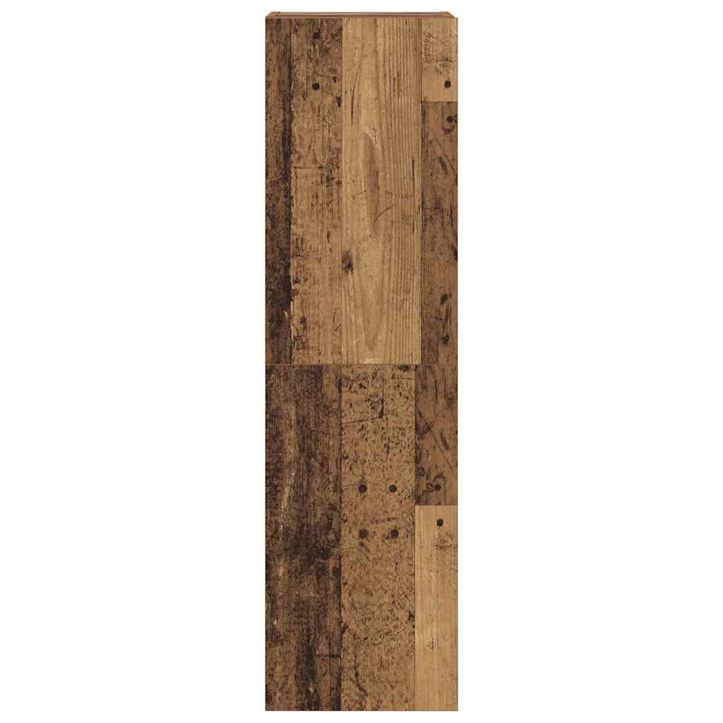 6 Piece Wall-mounted TV Cabinet Set Old Wood Engineered Wood