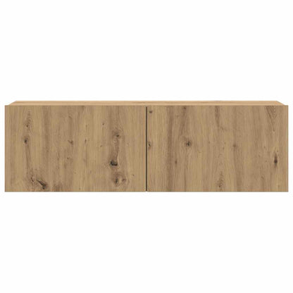 Wall Mounted TV cabinets 6 pcs Artisan Oak Engineered Wood