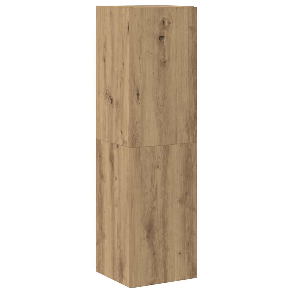 Wall Mounted TV cabinets 6 pcs Artisan Oak Engineered Wood