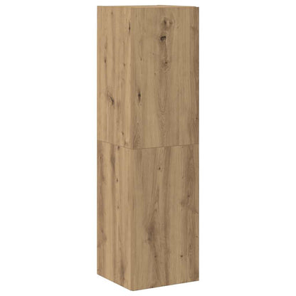 Wall Mounted TV cabinets 6 pcs Artisan Oak Engineered Wood