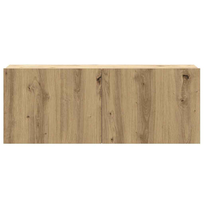 6 Piece TV Cabinet Set Wall-mounted Artisan Oak Engineered Wood