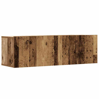 6 Piece TV Cabinet Set Wall-mounted Old Wood Engineered Wood