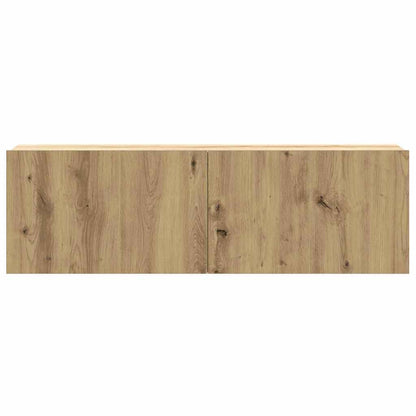 6 Piece TV Cabinet Set Wall-mounted Artisan Oak Engineered Wood