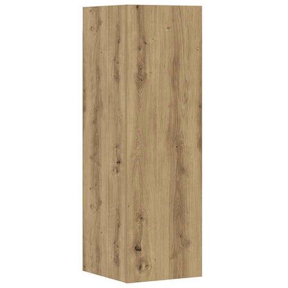 6 Piece TV Cabinet Set Wall-mounted Artisan Oak Engineered Wood