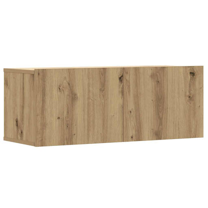 3 Piece TV Cabinet Set Wall-mounted Artisan Oak Engineered Wood