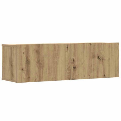 2 Piece TV Cabinet Set Wall-mounted Artisan Oak Engineered Wood
