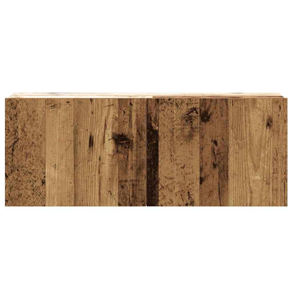 8 Piece TV Cabinet Set Wall-mounted Old Wood Engineered Wood
