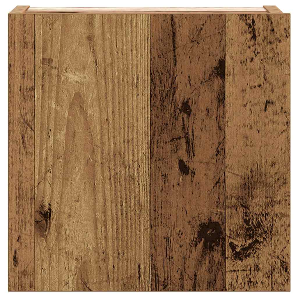 8 Piece TV Cabinet Set Wall-mounted Old Wood Engineered Wood