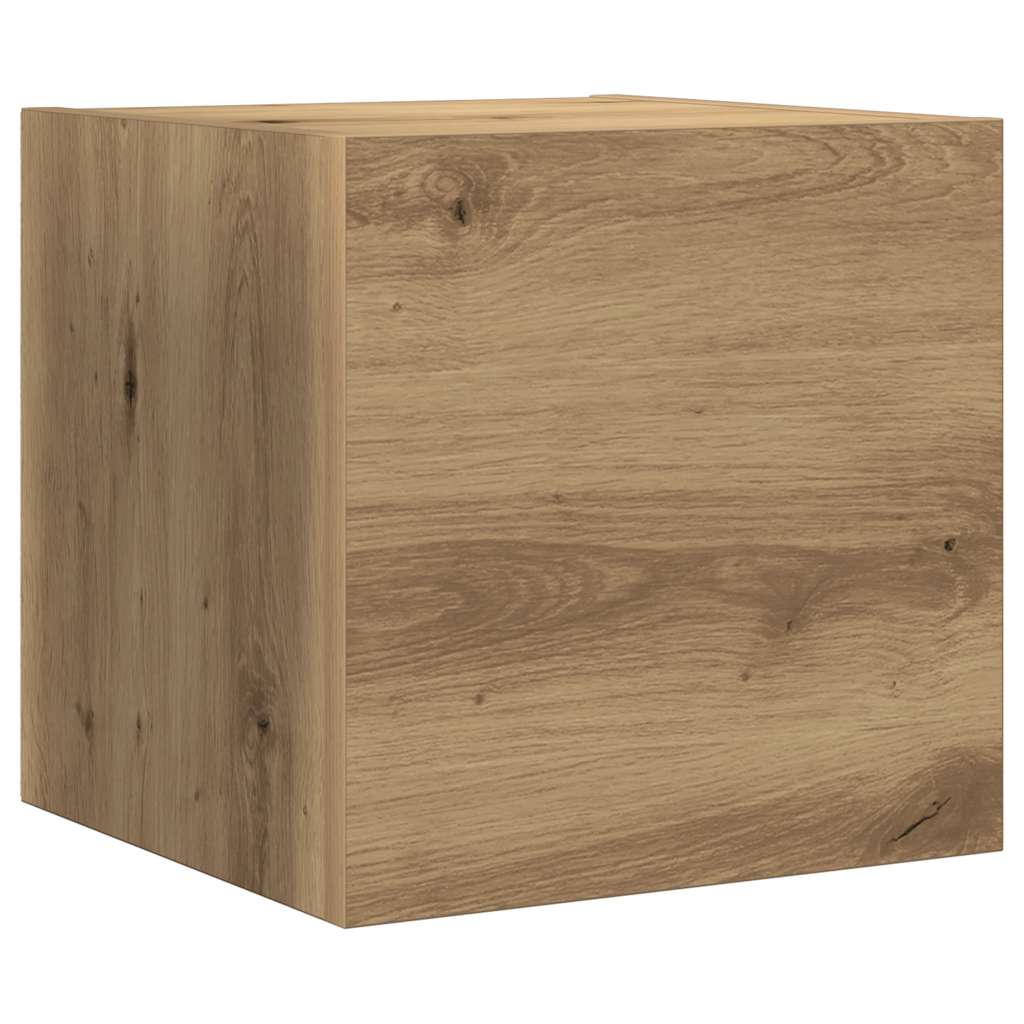 7 Piece TV Cabinet Set Wall-mounted Artisan Oak Engineered Wood