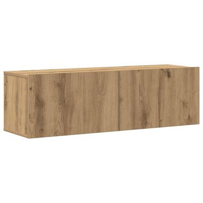 4 Piece TV Cabinet Set Wall-mounted Artisan Oak Engineered Wood