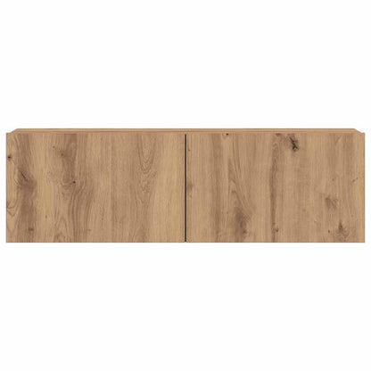 7 Piece TV Cabinet Set Wall-mounted Artisan Oak Engineered Wood