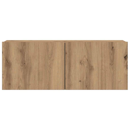 7 Piece TV Cabinet Set Wall-mounted Artisan Oak Engineered Wood