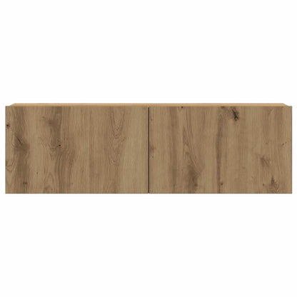 7 Piece TV Cabinet Set Wall-mounted Artisan Oak Engineered Wood