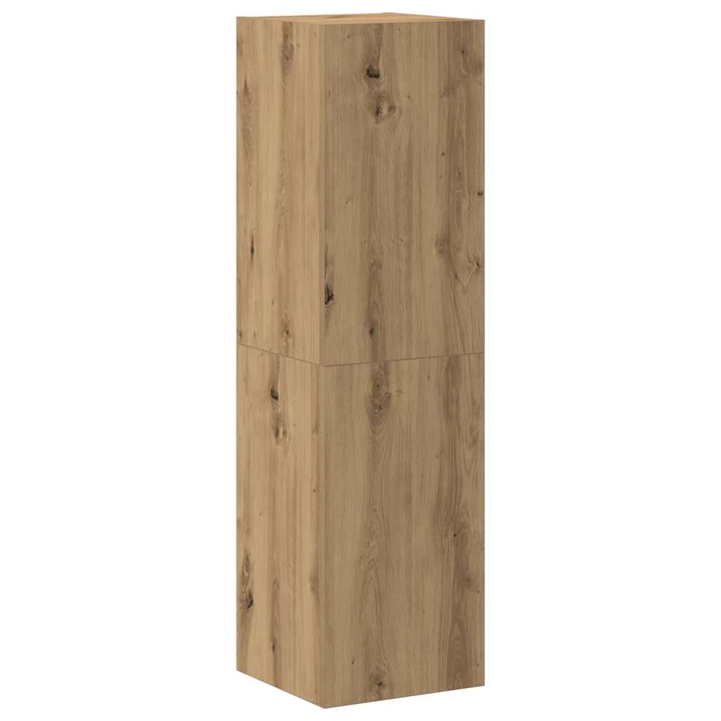 7 Piece TV Cabinet Set Wall-mounted Artisan Oak Engineered Wood