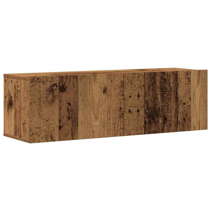 6 Piece TV Cabinet Set Wall-mounted Old Wood Engineered Wood