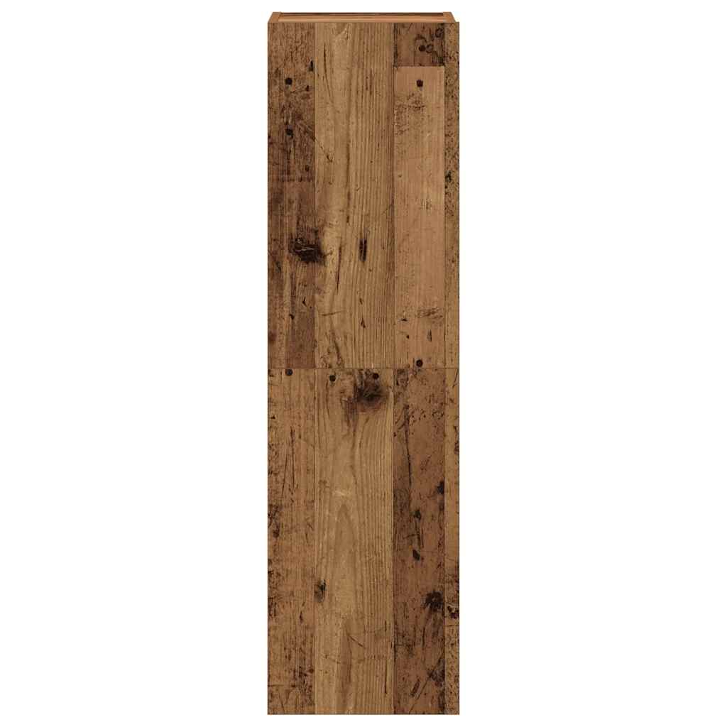 6 Piece TV Cabinet Set Wall-mounted Old Wood Engineered Wood