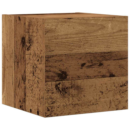 6 Piece TV Cabinet Set Wall-mounted Old Wood Engineered Wood