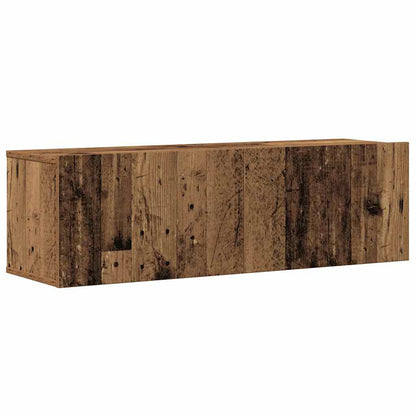 8 Piece TV Cabinet Set Wall-mounted Old Wood Engineered Wood
