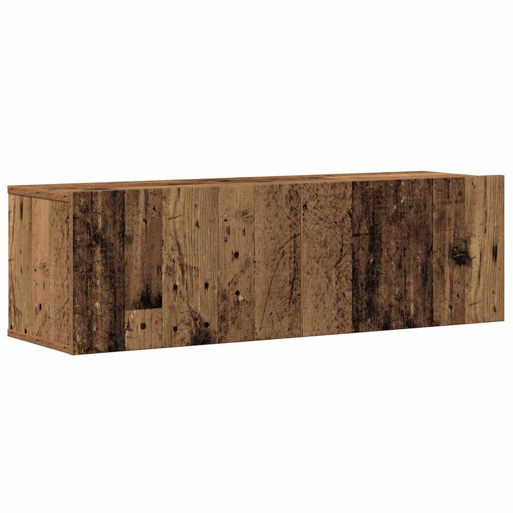 6 Piece TV Cabinet Set Wall-mounted Old Wood Engineered Wood