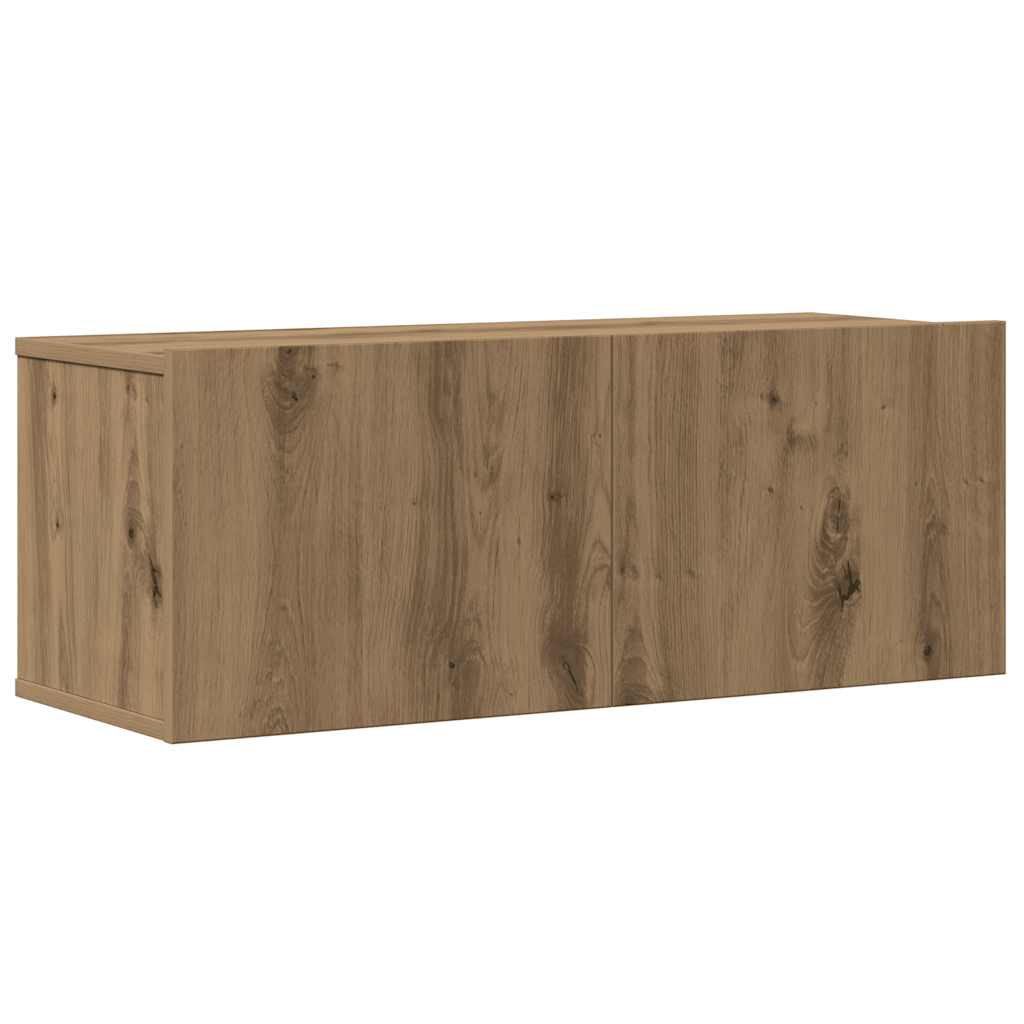 6 Piece TV Cabinet Set Wall-mounted Artisan Oak Engineered Wood