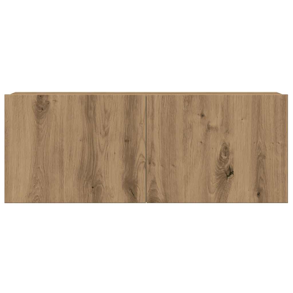 6 Piece TV Cabinet Set Wall-mounted Artisan Oak Engineered Wood