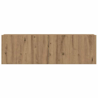 4 Piece TV Cabinet Set Wall-mounted Artisan Oak Engineered Wood