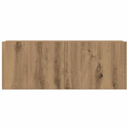 4 Piece TV Cabinet Set Wall-mounted Artisan Oak Engineered Wood