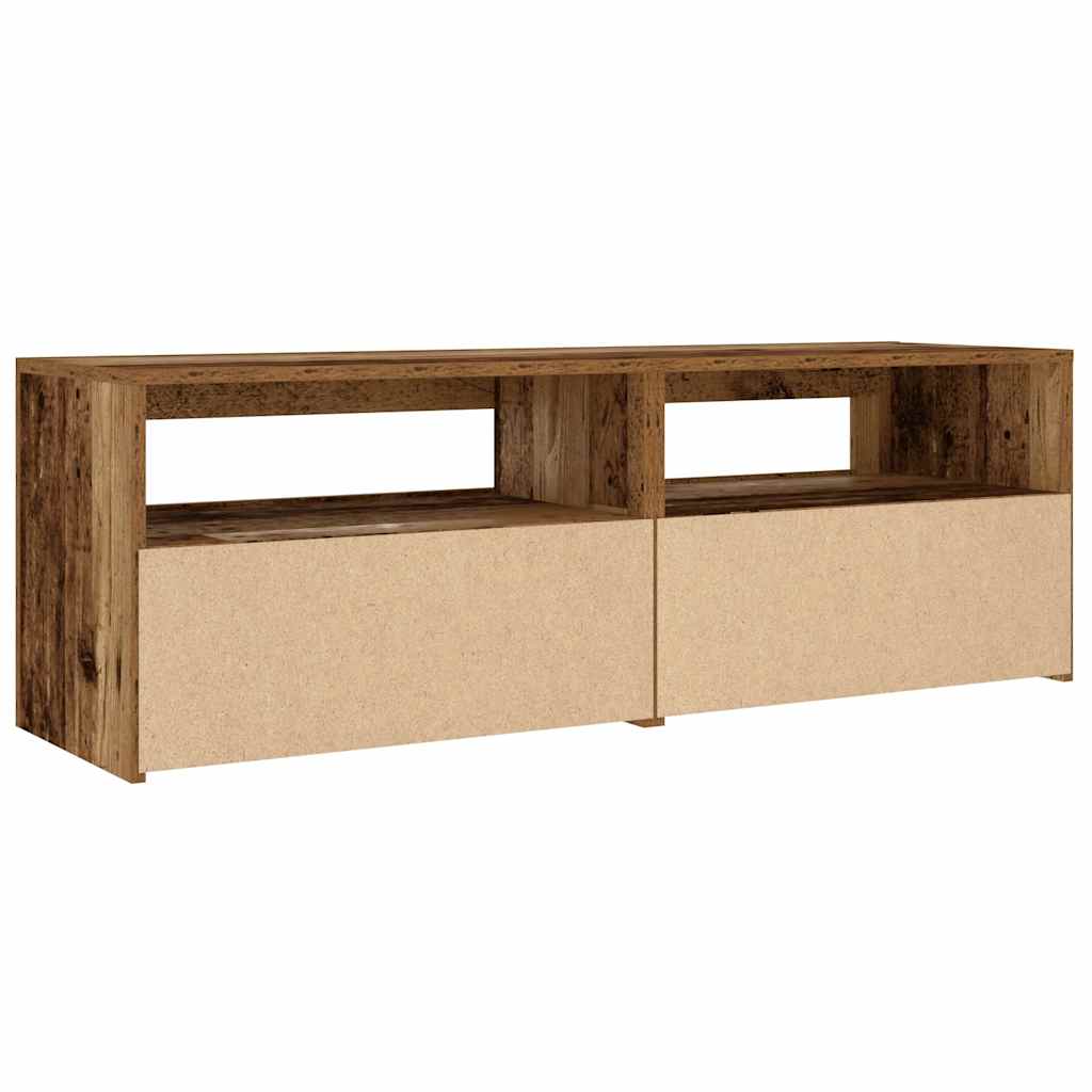Bedside Cabinets 2 pcs with LEDs Old Wood 60x35x40 cm