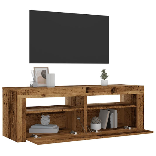 Bedside Cabinet | Set of 2 | Old wood | Engineered wood | Medium