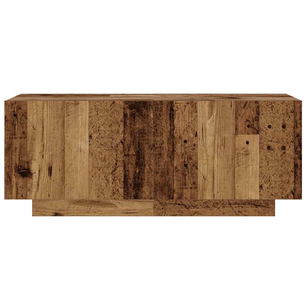 TV Cabinet with LED Lights Old Wood 180x35x40 cm Engineered Wood