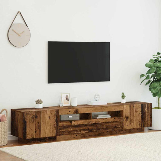 TV Cabinet | Old wood | Engineered wood | 200x35x40 cm | TV Cabinet