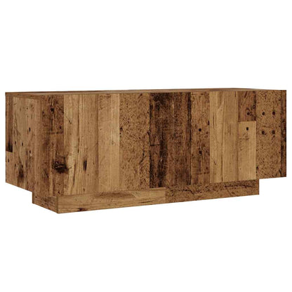 TV Cabinet with LED Lights Old Wood 260x35x40 cm Engineered Wood