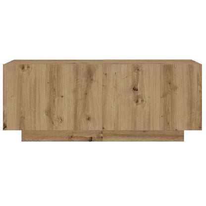 TV Cabinet with LED Lights Artisan Oak 260x35x40 cm Engineered Wood