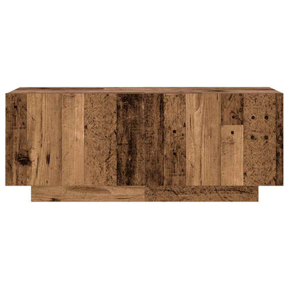 TV Cabinet with LED Lights Old Wood 300x35x40 cm Engineered Wood