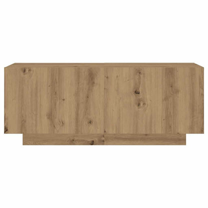 TV Cabinet with LED Lights Artisan Oak 300x35x40 cm Engineered Wood