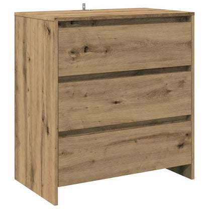 3 Piece Sideboard Artisan Oak Engineered Wood