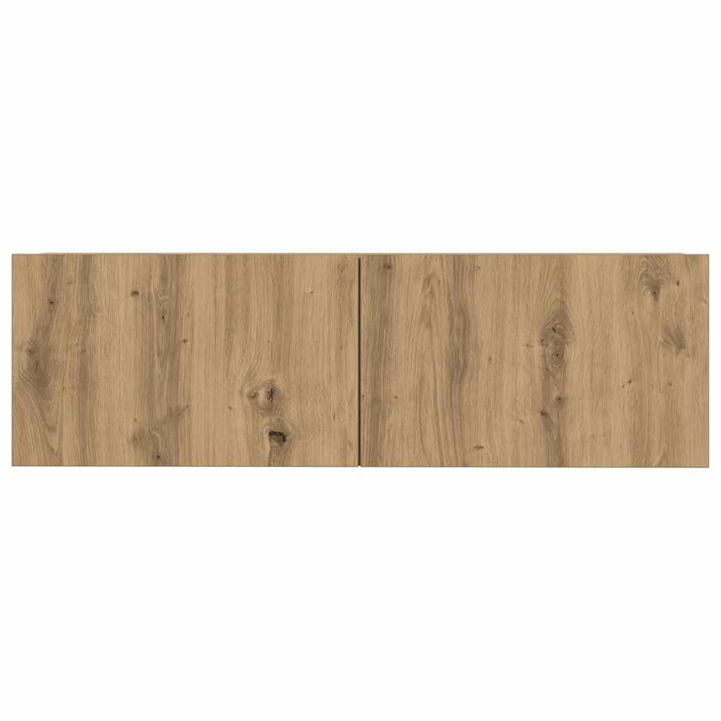 5 Piece TV Cabinet Set Wall-mounted Artisan Oak Engineered Wood