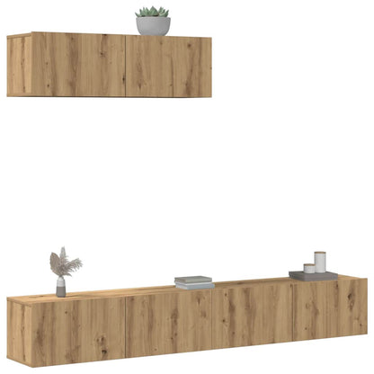 TV Cabinet Set | Set of 3 | Artisan oak | Engineered wood | Medium