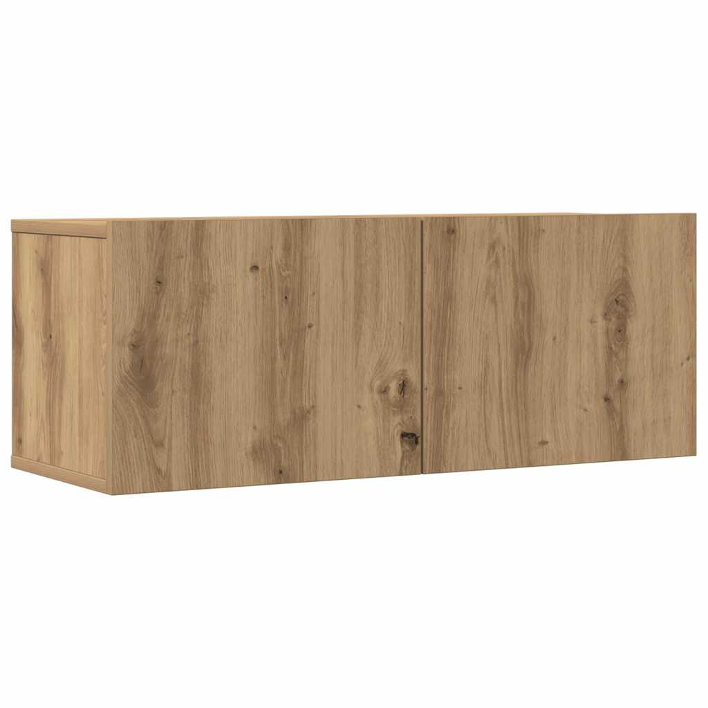 7 Piece TV Cabinet Set Wall-mounted Artisan Oak