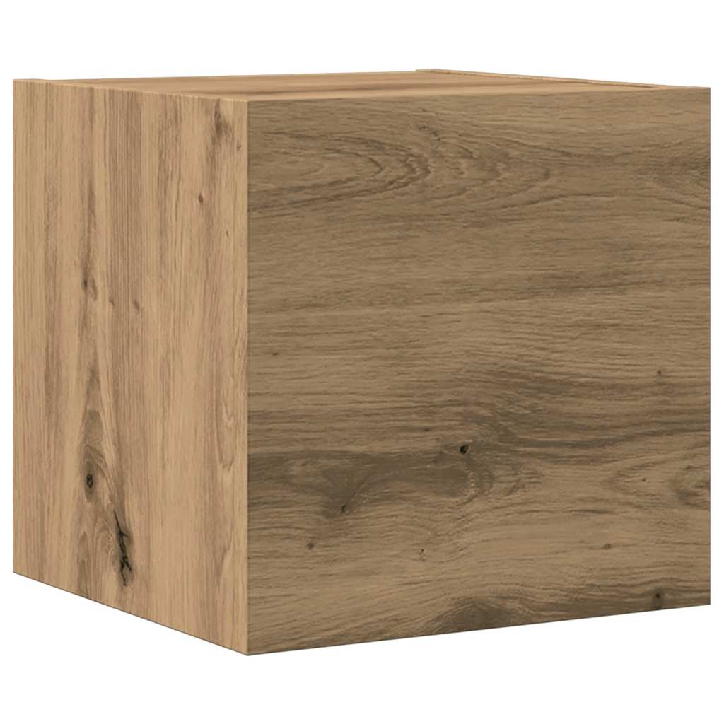 7 Piece TV Cabinet Set Wall-mounted Artisan Oak
