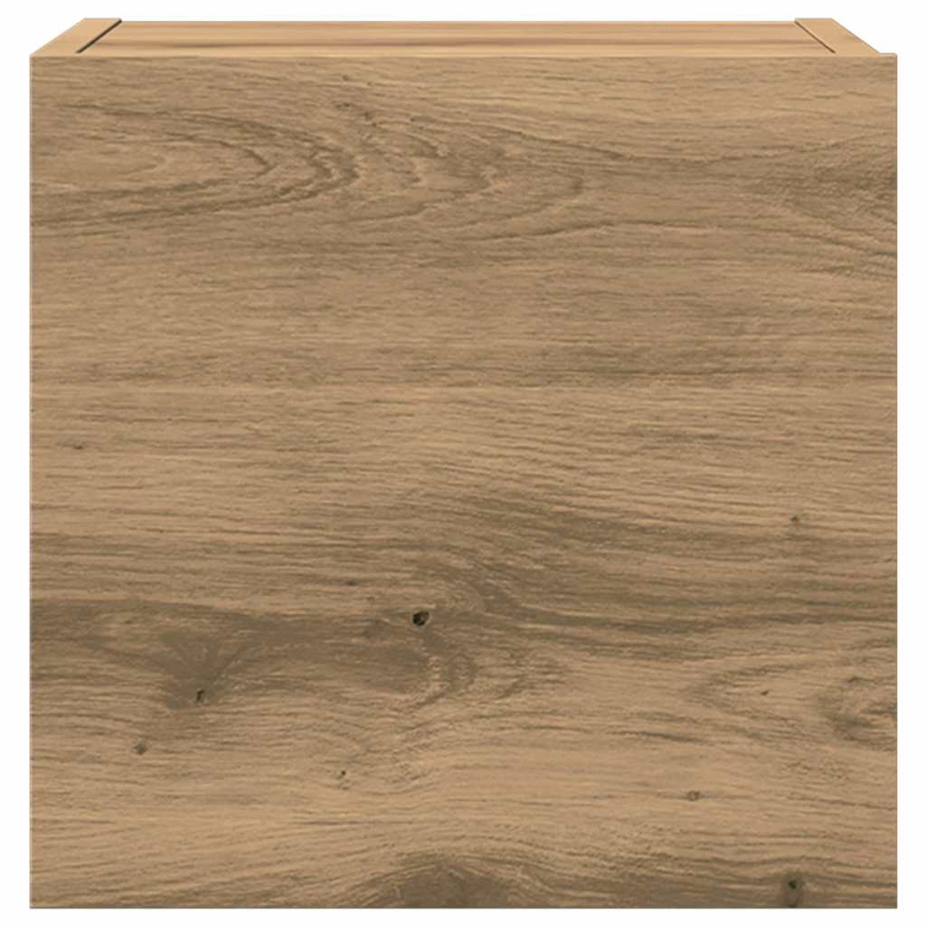 7 Piece TV Cabinet Set Wall-mounted Artisan Oak Engineered Wood