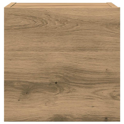 7 Piece TV Cabinet Set Wall-mounted Artisan Oak Engineered Wood