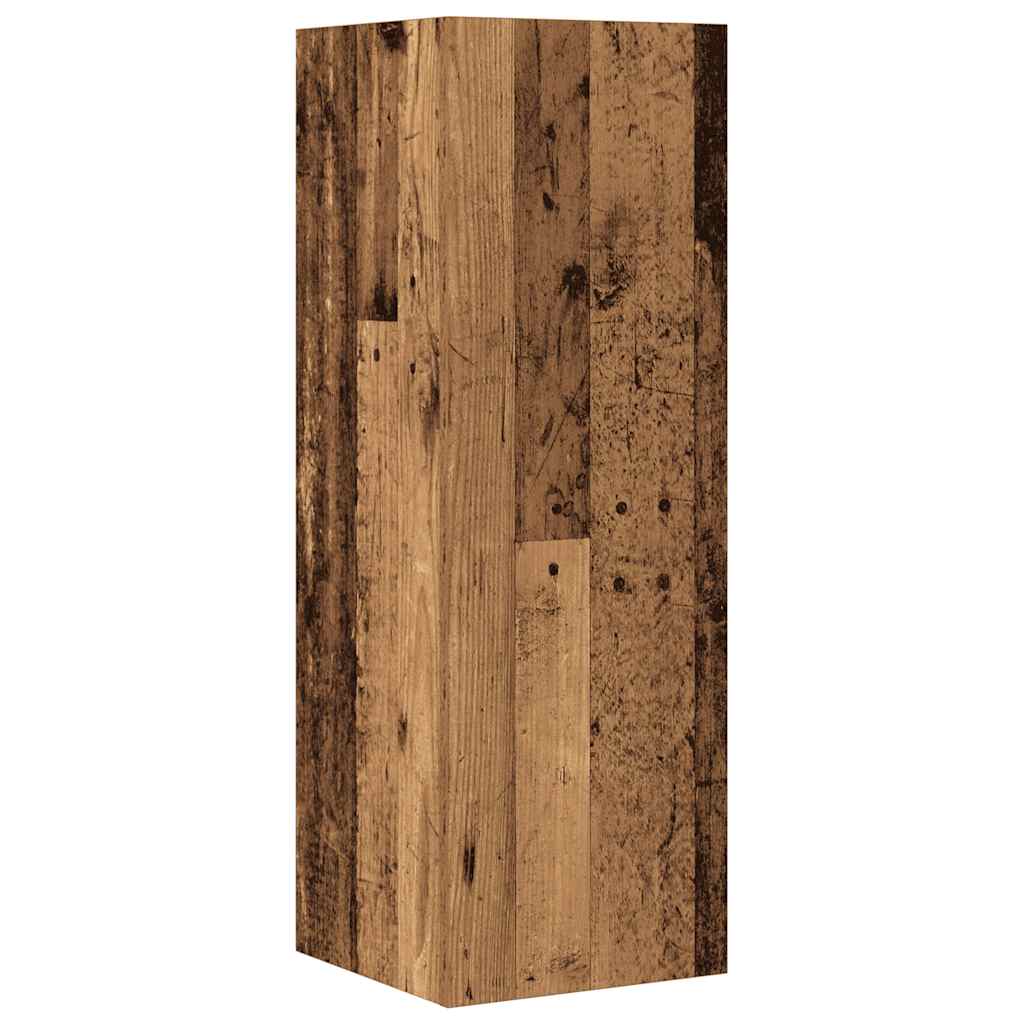 4 Piece TV Cabinet Set Wall-mounted Old Wood Engineered Wood