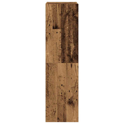 4 Piece TV Cabinet Set Wall-mounted Old Wood Engineered Wood