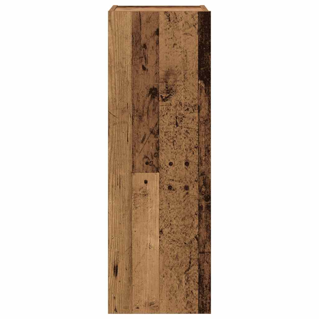 4 Piece TV Cabinet Set Wall-mounted Old Wood Engineered Wood
