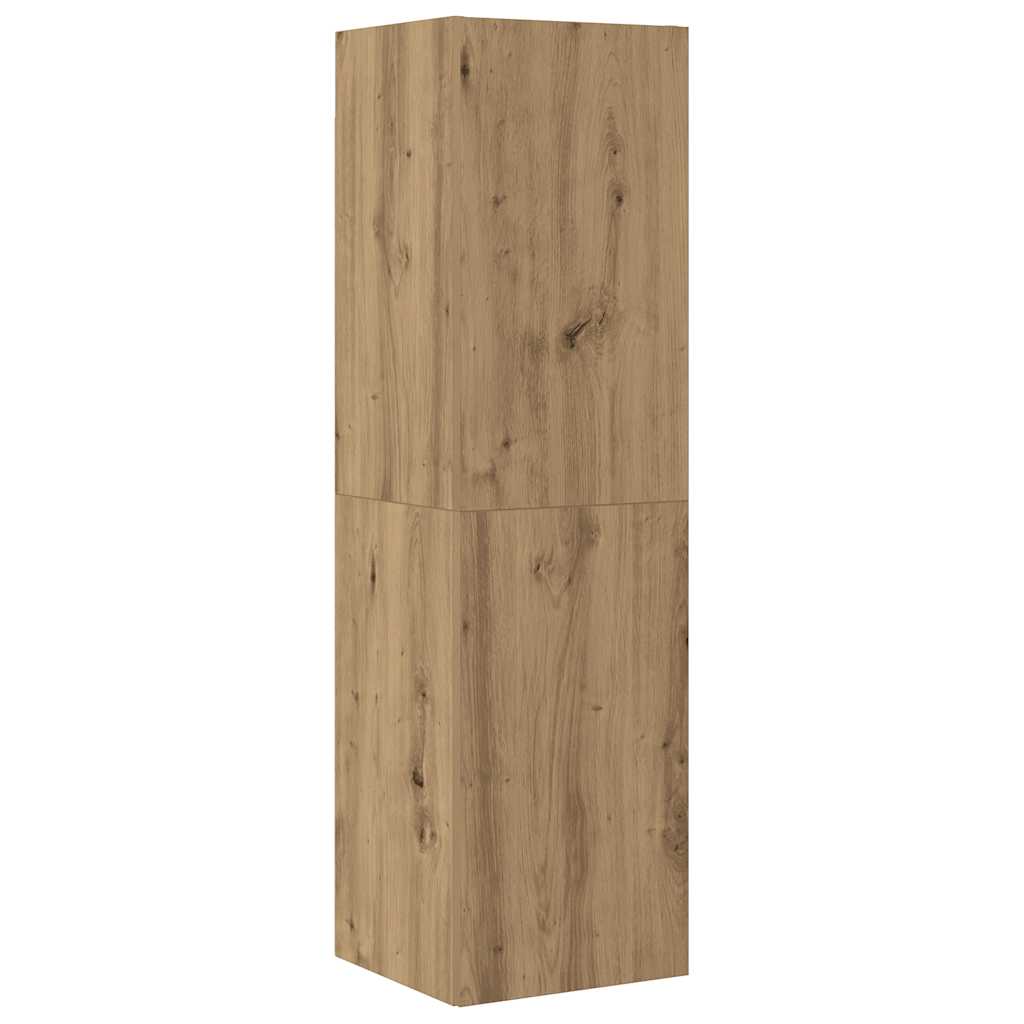 4 Piece TV Cabinet Set Wall-mounted Artisan Oak Engineered Wood